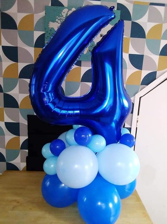 Night Blue 9 Balloon, Number Balloons 40 Inch, 9th Giant Birthday Decorations for Girls, 19th 29th Party Decorations Supplies, Number 9 Balloon