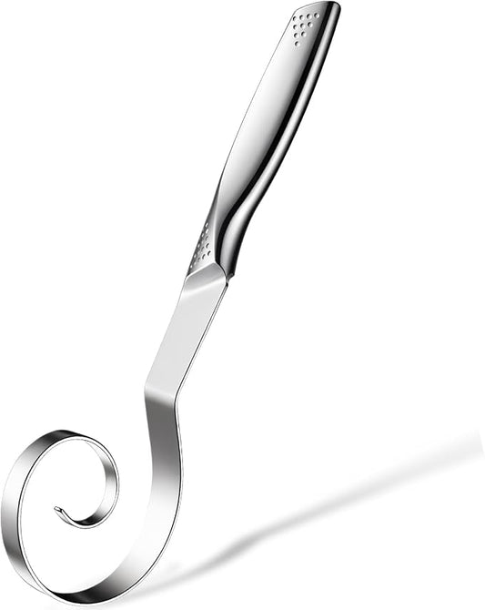 Seamless Danish Dough Whisk Stainless Steel Bread Sourdough Whisks for Cooking, Whisking, Pizza, Pastry, Cake Batter, Biscuits,Dishwasher Safe Dutch Whisk 10"