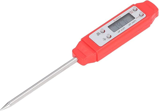 Digital Food Thermometer, Digital Food Thermometer Automatic Calibration Pen High Accuracy Electronic Pocket Thermometer Yellow for Home Use, Multifunctional Accessory (Red)