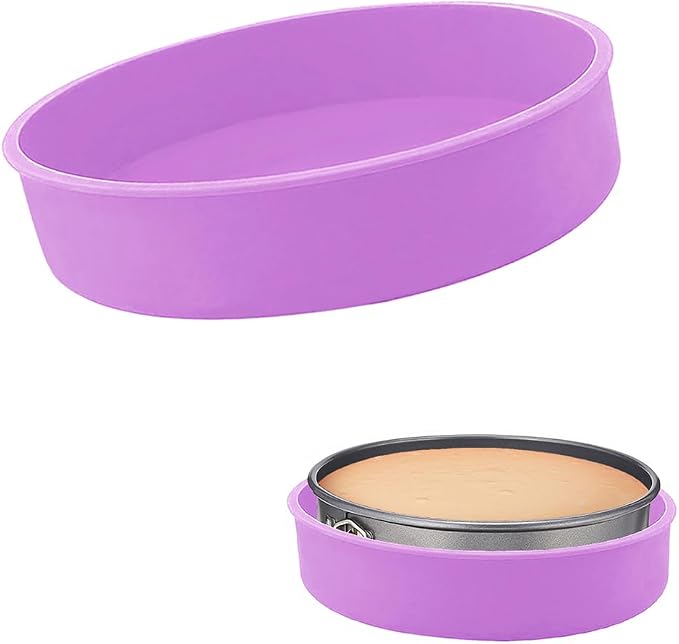 Silicone Cheesecake Pan Protector for 7 inch and 7.5 inch Round Springform Pan, Cheesecake Water Bath Protector,Baking Accessories Preventing Water Entry,8 inch