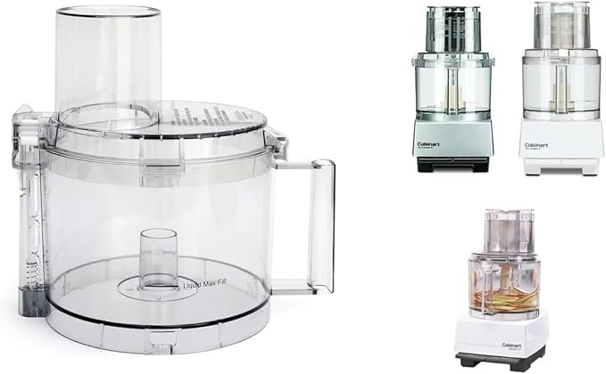 Cuisinart Replacement Tritan Work Bowl & Cover (DLC-865AGTXT1 & DLC-877BGTXT1) – Fits Models DFP-11, DLC-8S, DLC-8SBCYP1, DLC-8SY Only (Fits Pictured Models Only, OEM Part
