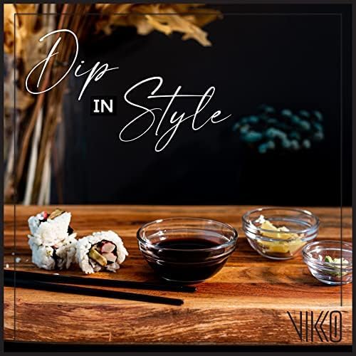 Vikko 3.5" Small Glass Bowls: Clear Glass Bowls - Mise en Place Bowls - Glass Prep Bowls for Cooking - Sauce, Snack, Dessert & Dip Bowls - Glass Cereal Bowls - Pinch Bowl Set of 12