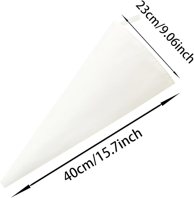 16-Inch Reusable Pastry Piping Bags 4-Pack for Cake Decorating Cotton Cloth