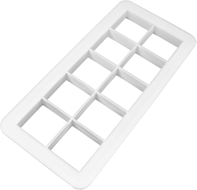 PME, Set Geometric Multicutters for Cake Design-Square-Small, Medium & Large Size, Set of 3, Standard, White