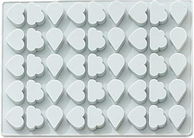 Cartoon Animals Silicone Molds for Chocolate, Heart Shape Non-Stick Silicone Gummy Candy Molds Bee Ice Cube Tray Gelatin Biscuit Cookie Baking Mold (Blue,Cloud Heart Theme)