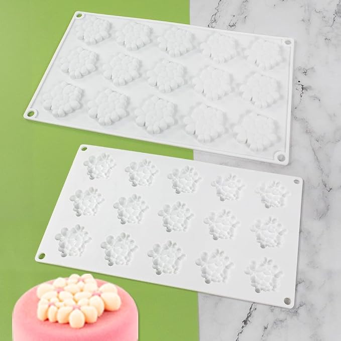Diy Bubble Cloud Flower Silicone Mold Dessert Cake for Chocolate Tool Decorating Jelly Kitchen Cake Baking Dish Mould Mouss (Cloud Flower N_11.84 X7 X0.32 inch)
