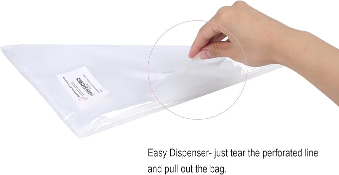 Keenpioneer 14-Inch Disposable Decorating & Pastry Bags, Tipless Icing Piping Bag for Cake, Cream Frosting and Cookie Decoration, Pack of 100 (Clear)