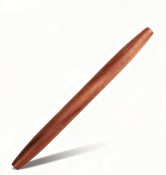 French Rolling Pin,15.75 Inches Wooden Rolling Pin for Baking,Fondant,Dough Roller for Cookie,Pizza Pie Crust, Pastry, Dough, Essential Kitchen Utensil (Brown wood color)