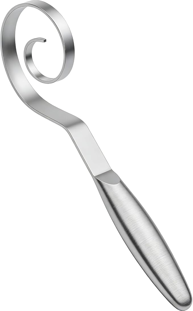 TEEVEA Danish Dough Whisk,Seamless Stainless Steel for Sourdough Bread | Food-grade material,Rust and corrosion resistant,Sturdy and bend-resistant,Residue-free,Easy to clean,Dishwasher safe