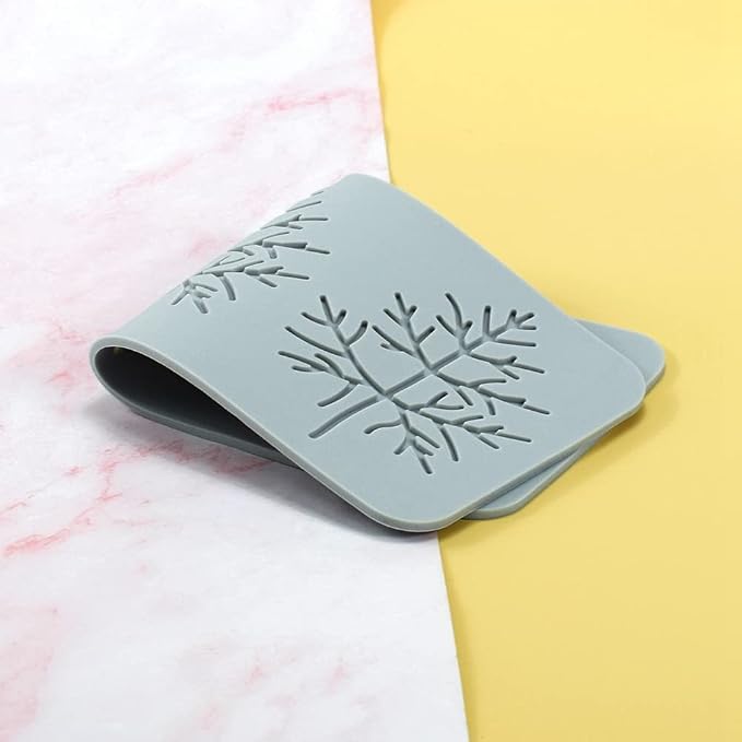 TUKE 3D Leaves Silicone Molds Flower Cake Fondant Mat Bee Leaf Pastry Moulds Rose Impression Chocolate Hollow Lace Mold (Leaf_9.96x4.08x0.12inch_J)