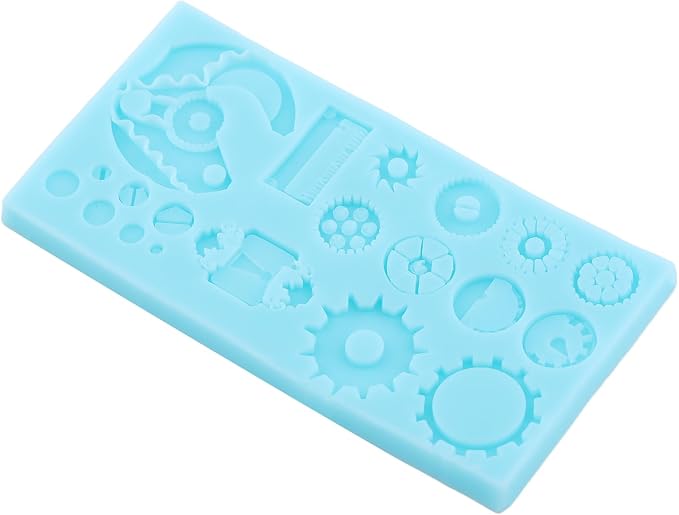 Steampunk Gear Fondant Silicone Mold for Cake Decorating Cupcake Topper Chocolate Candy Gum Paste Polymer Clay