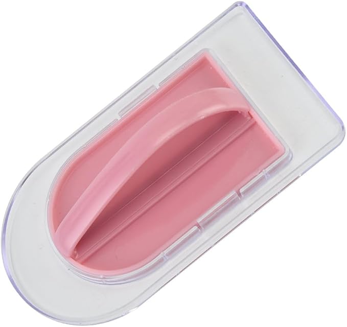 1pc 2-in-1 Cake Smoother Tool Scraper with Handle Detachable Cake Icing Trowel Fondant Icing Smoother Polisher Cake Icing Smoother Cake Surface Smoother for Cake Decorating, Pink, Clear Base