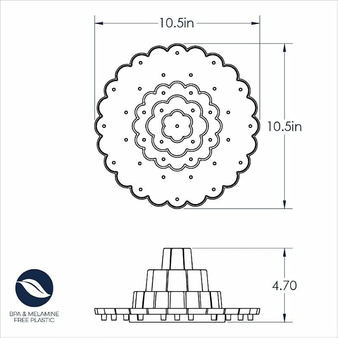 Nordic Ware Tiered Cake Pop Display Stand, White, Holds 37 Pieces (Pack of 3)