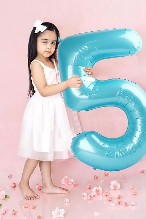 Number 0 Balloons 40 Inch Pastel Blue Number Balloons for 10 20 30 40 50 60 70 80 90 100 Numbers Balloon Birthday Decorations Wedding Event Baby Shower