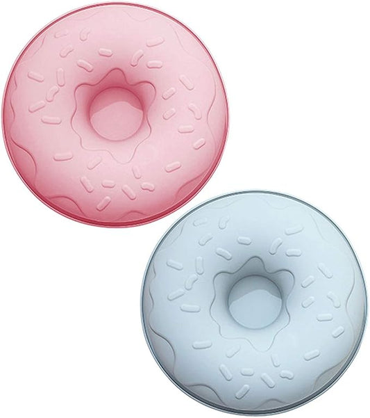 8 Inch Round Silicone Cake Mould - 2PCS Large Doughnut Mold，French Dessert Chiffon Cake Tube Pan, Non-Stick Mousse Bread Savarin Cake Baking Tray
