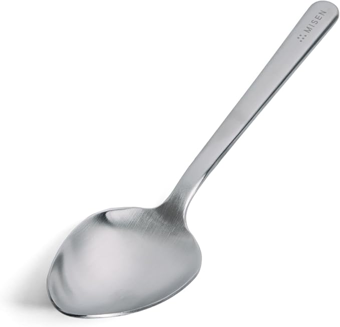 Misen Plating Chef Spoon – Stainless Steel Precision Cooking and Serving Spoon with Tapered Tip for Saucing Basting Drizzling Stirring Scooping and Restaurant Quality Plating at Home