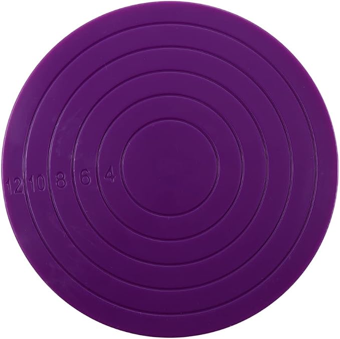 Vctitil 5.5in Mini Acrylic Ball Bearing Rotating Tray,Cake Stand Cookie Turntable Base,for Kitchen Cookies Dessert Decorating Baking(purple)