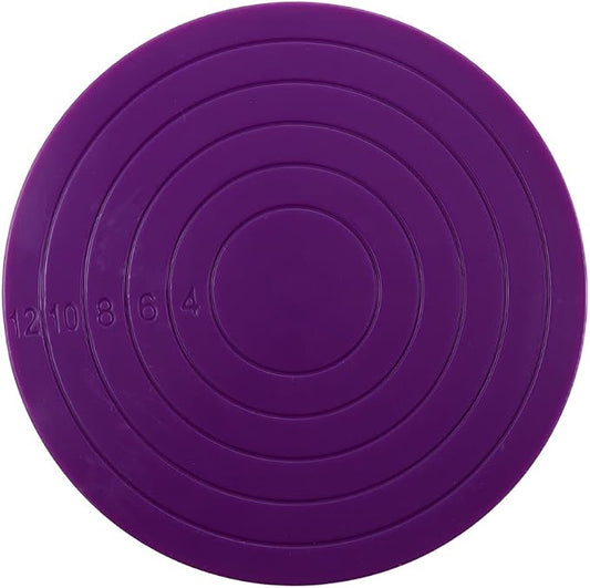Vctitil 5.5in Mini Acrylic Ball Bearing Rotating Tray,Cake Stand Cookie Turntable Base,for Kitchen Cookies Dessert Decorating Baking(purple)