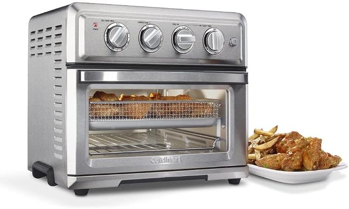 Cuisinart TOA-60 Convection AirFryer Toaster Oven, Premium 1800-Watt Oven with 7-in-1 Functions and Wide Temperature Range, Large Capacity AirFryer with 60-Minute Timer/Auto-Shutoff, Stainless Steel