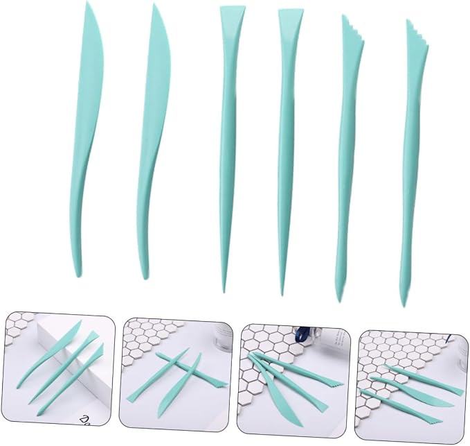 Ciieeo 2sets Fondant Modeling Tool Set Cake Decorating Kit for Sculpting and Baking for Home Bakers and Professionals Green Material
