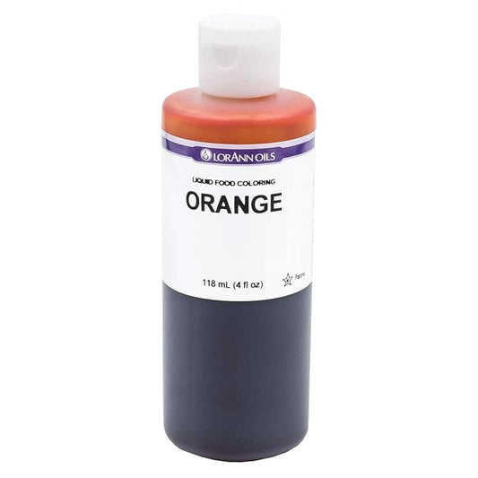 LorAnn Orange Liquid Food Coloring, 4 ounce bottle