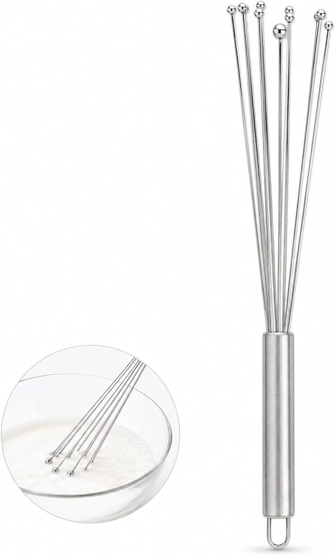 Mrs. Anderson's Baking Stainless Steel Ball Whisk, Flexible Wire Design For Whisking Eggs, Sauces, Dressings, And Desserts