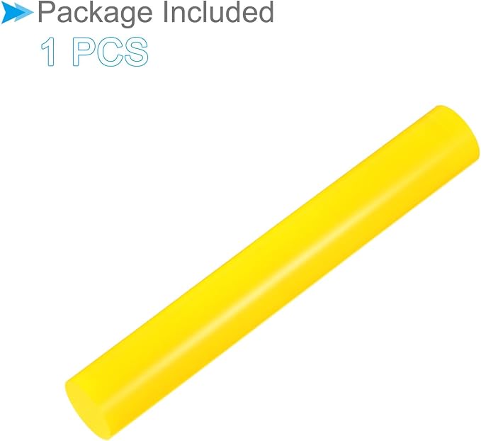 Acrylic Clay Roller, 7.28 Inch Length 1 Inch Dia., Acrylic Non-Stick Rolling Pin Roller Yellow - (Applications: for Shaping Sculpting)