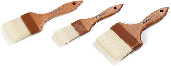 SPARTA Kitchen Basting Brush – 4037400 Basting Brush for Cooking Flat Boar Bristle Brush, Hardwood Handle for Kitchens, Restaurants, Catering, High Heat Food Prep, 2in, Pack of 12