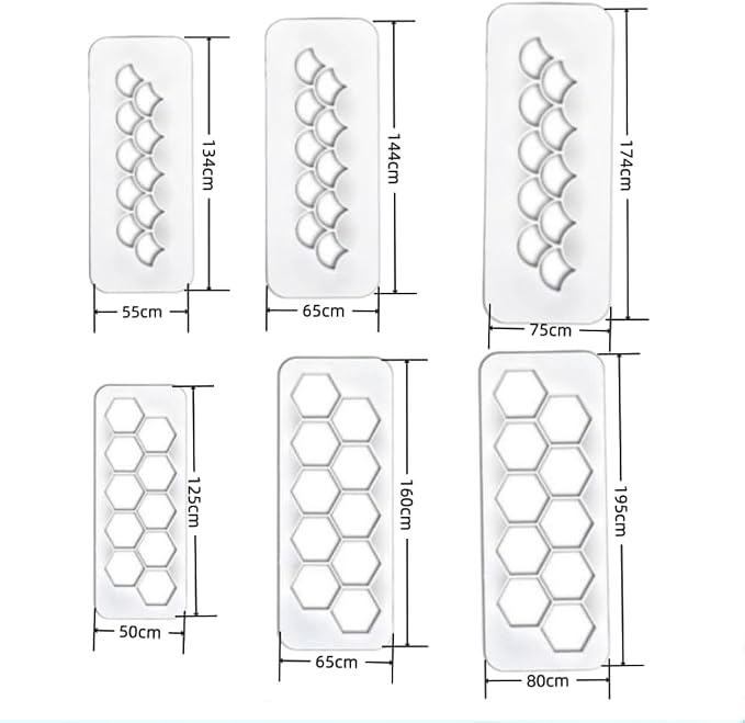 Hexagon Cookie Cutter Cake Mold Fondant Cutters,Fishscale Circle Cookie Cutters,Geometric Biscuit Cutters Football Fondant Impression Mat Cake Border Decorating Tools