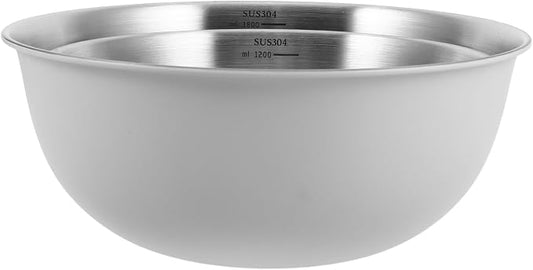 OSALADI 2pcs Stainless Steel Food Prep Mixing Bowls Set 19cm 22cm Nested Kitchen Salad and Baking Bowls 304 Food-grade Metal for Household Cooking and Meal Prep