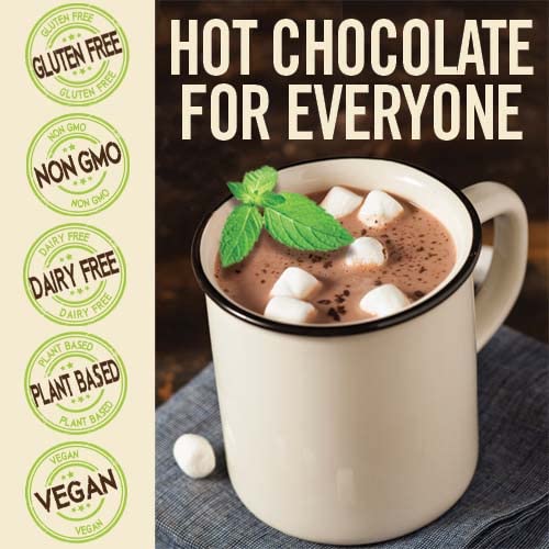 Castle Kitchen Hot Chocolate Mix Variety Pack (28 oz)– Classic Caramel Dark Chocolate and Marvelous Mint Dark Chocolate – Dairy-Free, Vegan, Non-GMO, Kosher Hot Cocoa – Just Add Water – 14 oz Each, Pack of 2