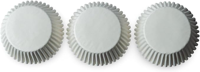 200 Paper Cupcake Liners, Muffin Liners or Baking Cups for Desserts, Muffins, Cupcakes and More Treats; Grease Proof, No Smell, Food Grade, Nut Serving Containers (White)