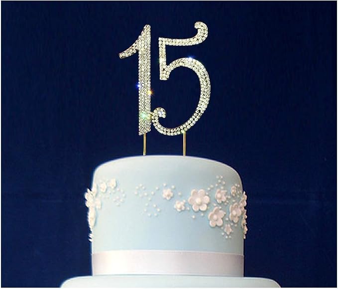 Scotamalone15 Cake Topper Premium Bling Rhinestone Diamond Gems