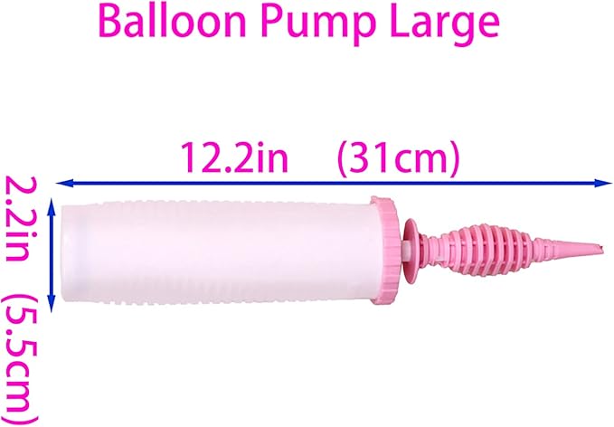 Balloon Pump Handheld Two-Way Dual Action - Hand Blower Air Pumper for Balloons - Ballon Inflator Pumping - Manual Baloon Inflators Machine (Pink 1 Piece)