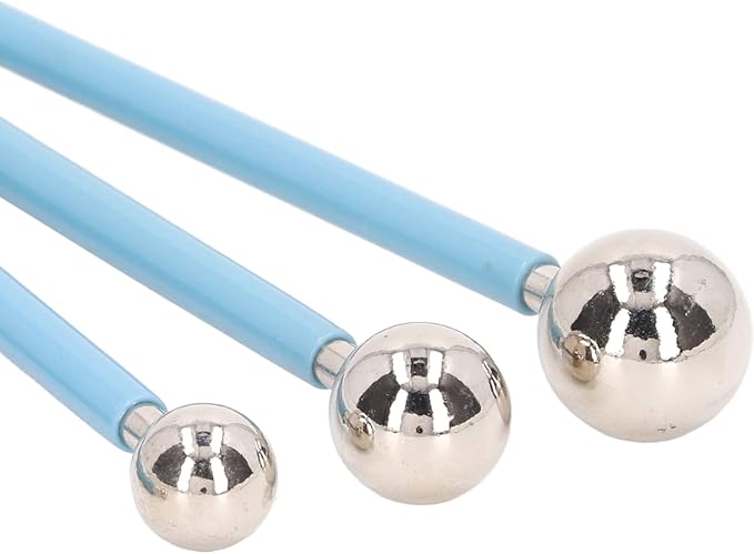 equlup Modeling Ball Tool, 4pcs Stainless Steel Fondant Sugar Flower Shaping Kit Clay Carving Tool for Pottery Air Dry Clay Doll Eye Making
