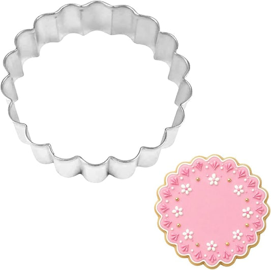 Fluted Circle 3.5 Inch Cookie Cutter from The Cookie Cutter Shop – Tin Plated Steel Biscuit