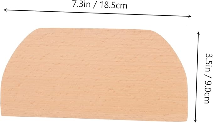 Wooden Dough Scraper Multi-functional Flour Cutter and Scraper Tool for Baking Non-stick Design for Cutting Dough Pizza and Cakes