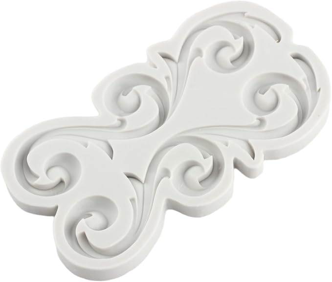 Baroque Scroll Relief Lace Silicone Cake Decorating Molds Curlicues Chocolate Molds Filigree Mold 3D Sculpted For Cake Toppers Gum Paste Polymer Clay
