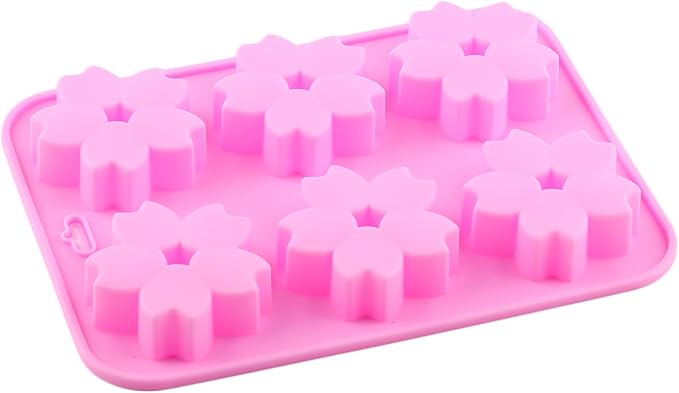 6 Cavity Sakura Flower Silicone Chocolate Molds Cherry Blossom Mold For Chocolate Hard Candy Set Of 2