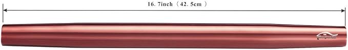 Berglander Rose Gold Rolling Pin, 16.7 Inches Stainless Steel Matte Finish With Rose Gold Titanium Plating Copper Rolling Pin For Baking, Pizza, Dough, Pie, Cookie, Gift Ideas For Bakers.