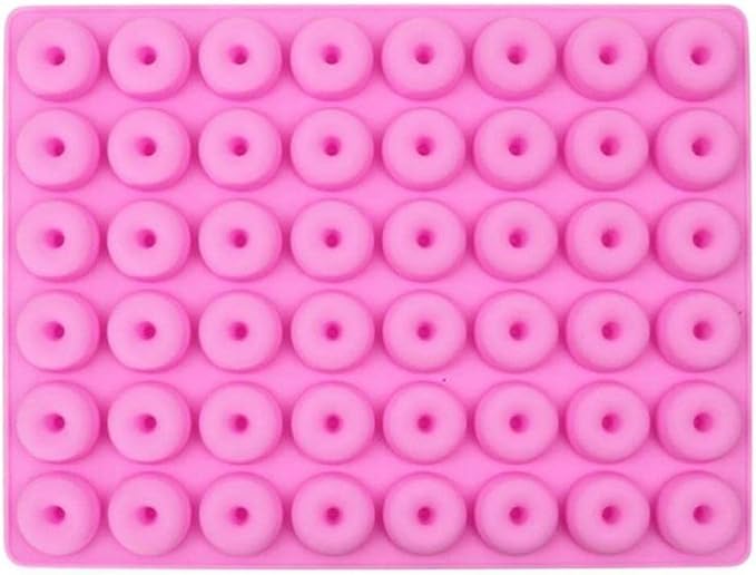 Generic 48 Cavity Chocolate Biscuit, Cake, Biscuit, for Donut Cake And Bread Cupcake, Pink