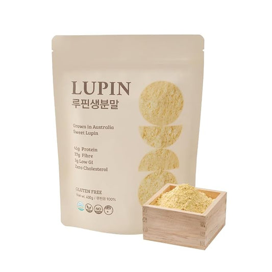 Lupinery Lupin Flour Gluten Free Baking Alternative | High Protein, High Fiber, Low Carb, Sugar Free & Non-GMO | Fine Milled 100% Australian Lupin Bean Meal Powder for Cooking, Baking and Recipes
