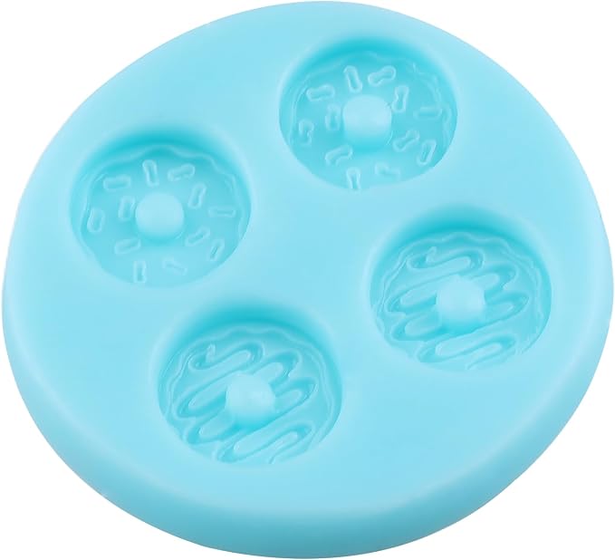 Doughnut Fondant Mold Donut Silicone Molds for Cake Decorating Cupcake Topper Chocolate Candy Gum Paste Polymer Clay
