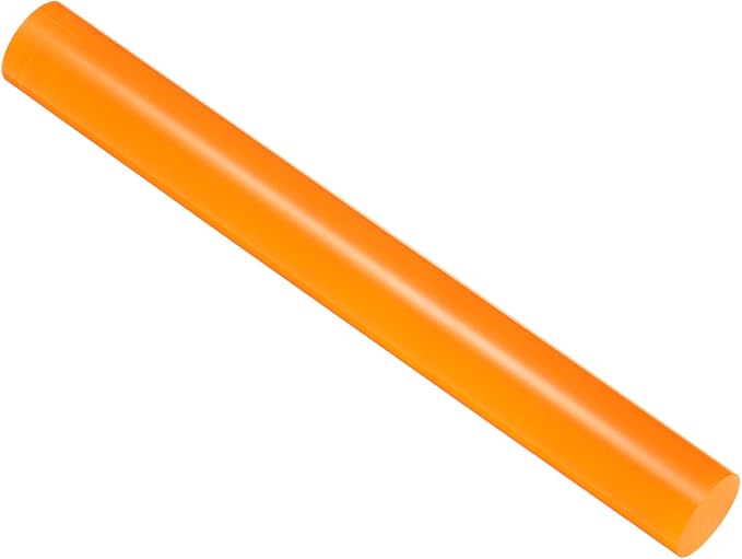 Acrylic Clay Roller, 9 Inch Length 1 Inch Dia., Acrylic Non-Stick Rolling Pin Roller Orange - (Applications: for Shaping Sculpting)
