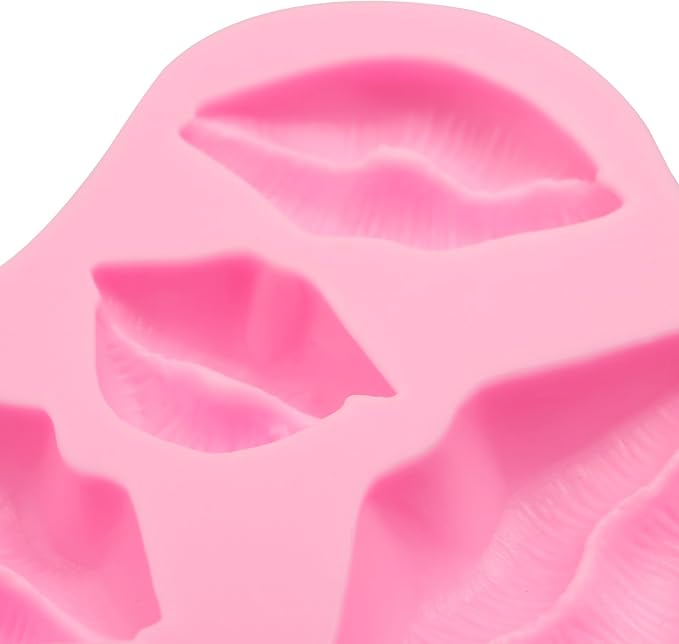 3D Lips Cake Topper Silicone Mold, Lip Chocolate Fondant Mold for Cake Decoration Candy Cupcake Topper Cake Polymer Clay Crafts Epoxy Resin