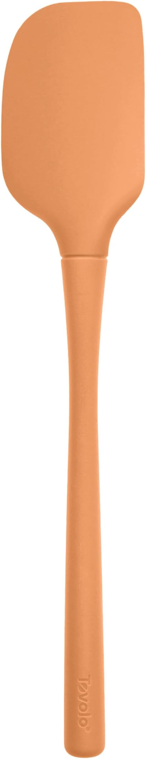 Tovolo Silicone Spatula for Cooking Baking Mixing Scraping Bowls Heavy Duty Dishwasher Safe Large Long Handle BPA Free One Piece Silicone Spatula Kitchen Utensil Heat Resistant, Apricot Orange