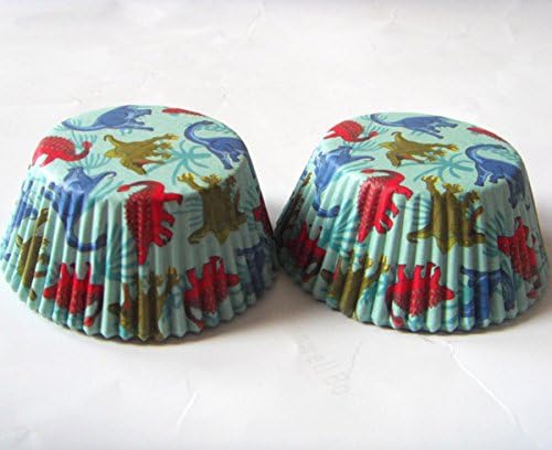Dinosaur birthday Paper Muffin Cupcake Liners case Baking Cups 100 pcs,Standard Size 2x1.25inch (dinosaur)