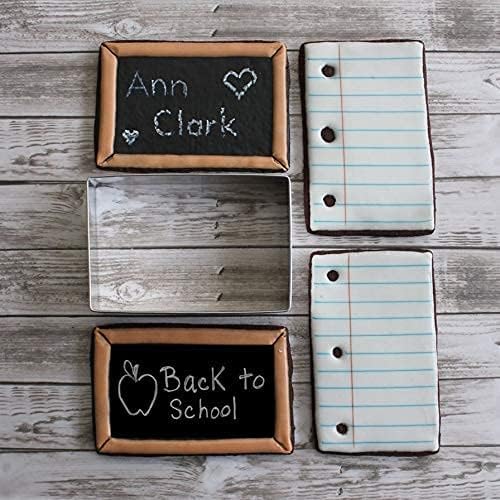 Ann Clark Back to School and Teacher Appreciation Cookie Cutters 5-Pc. Set Made in USA, Apple, Pencil, Crayon, Scissors, Paper
