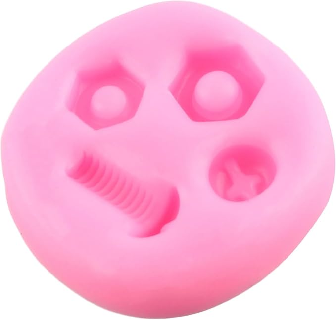 Hand Tools Silicone Mold Construction Tools Fondant Molds Screw Nut Candy Molds For Cake Decorating Cupcake Topper Chocolate Gum Paste Polymer Clay