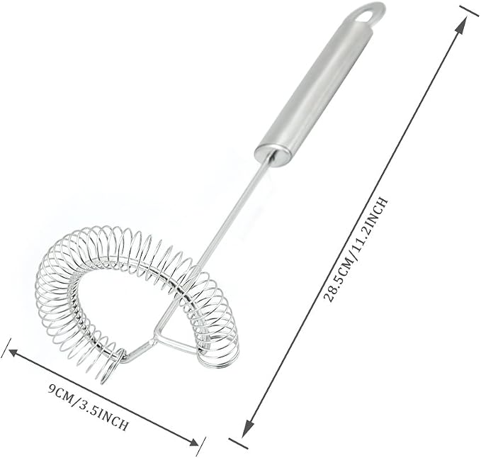 Whisk,Spiral Whisks Egg Beater for Blending Mixing Stirring, Non-Stick Stainless Steel Whisk,11.2 inch